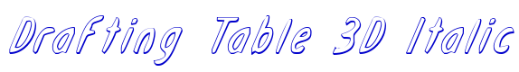 Drafting Table 3D Italic Schriftart
